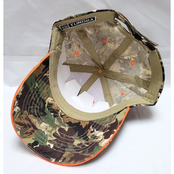 Toyota Trucks Camo Baseball Cap Trucker Hat Orange Accents Adjustable Back OSFM - Picture 6 of 7